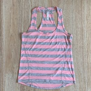 Striped racerback workout shirt